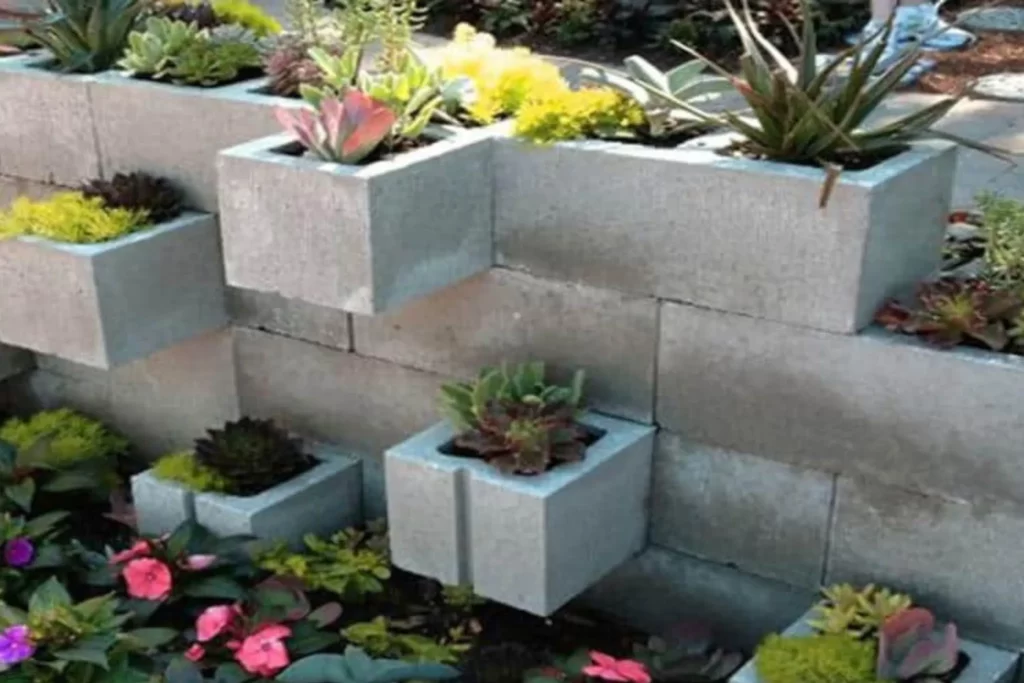 gardening ideas with cinder blocks
